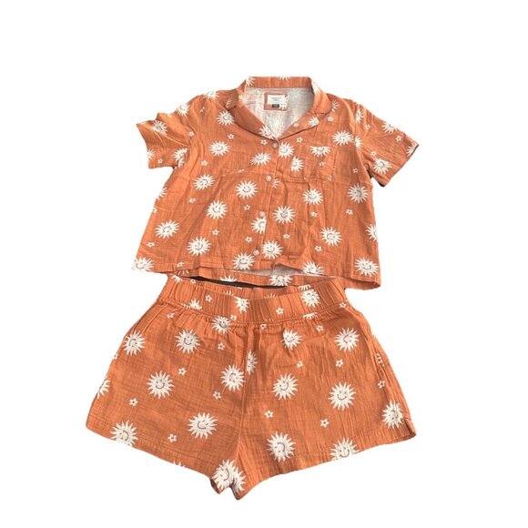American Eagle Outfitters Other - Women’s American Eagle 2 Piece Pajama Set Large Orange